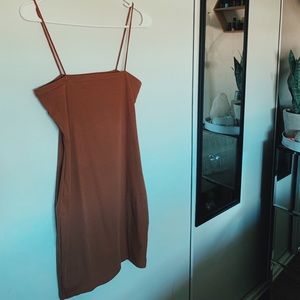 BROWN BODYCON DRESS